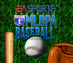MLBPA Baseball (USA) Title Screen